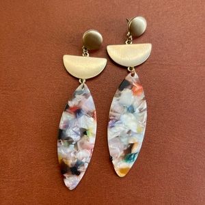 Confetti Resin Matte Earrings
